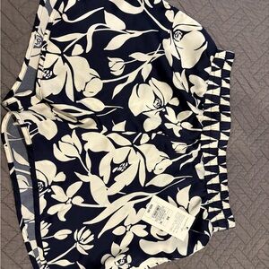 A New Day Navy and Cream Patterned Shorts